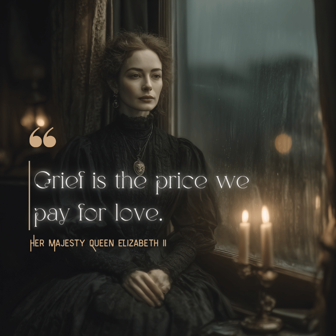 Victorian woman in mourning holding a locket by candlelight, gazing through a fogged window at dusk